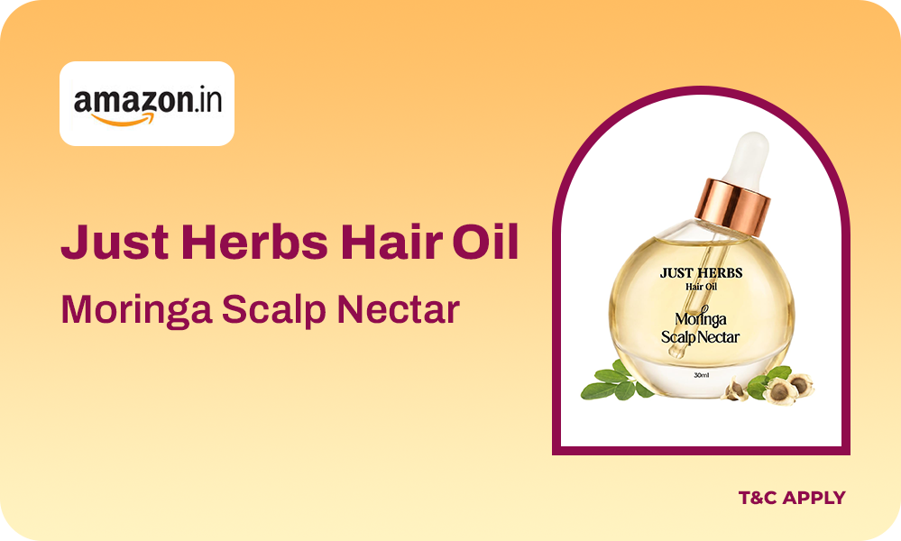 Buy Just Herbs Moringa Hair Oil Silicone-Free Formula