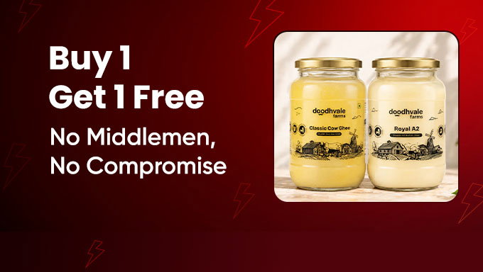Doodhvale Farms Pure Ghee | Buy 1 Get 1 Free Farm Fresh Offer