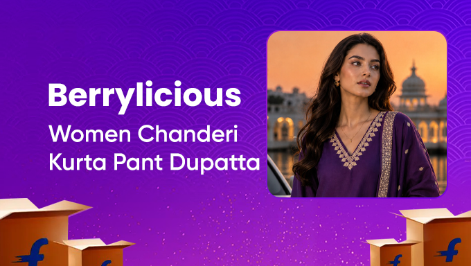 Berrylicious Chanderi Set | Elegant Kurta Pant Dupatta Collection