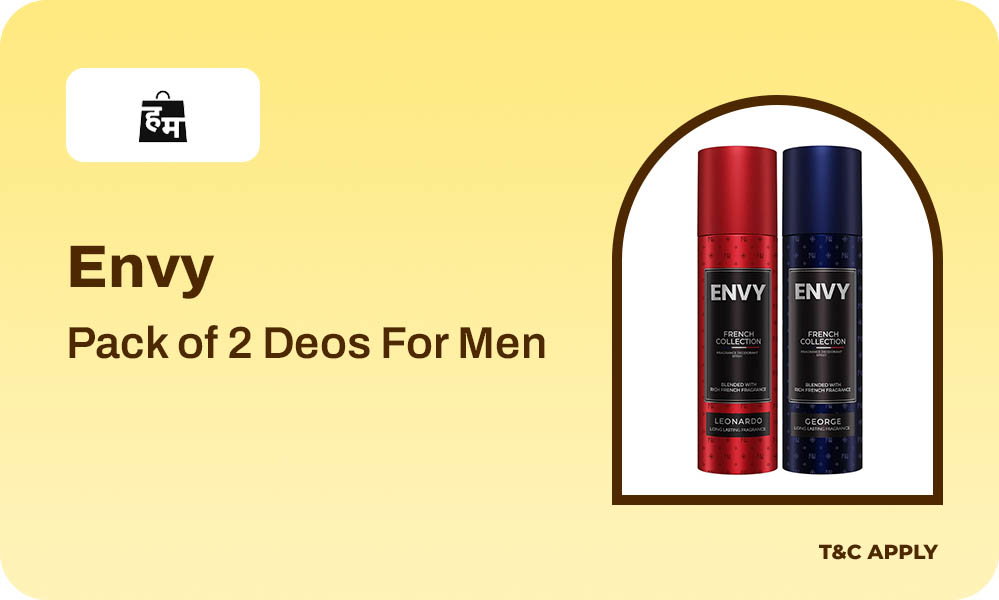 Envy Pack of 2 Deos for Men (Leonardo + George) – 120 ml each