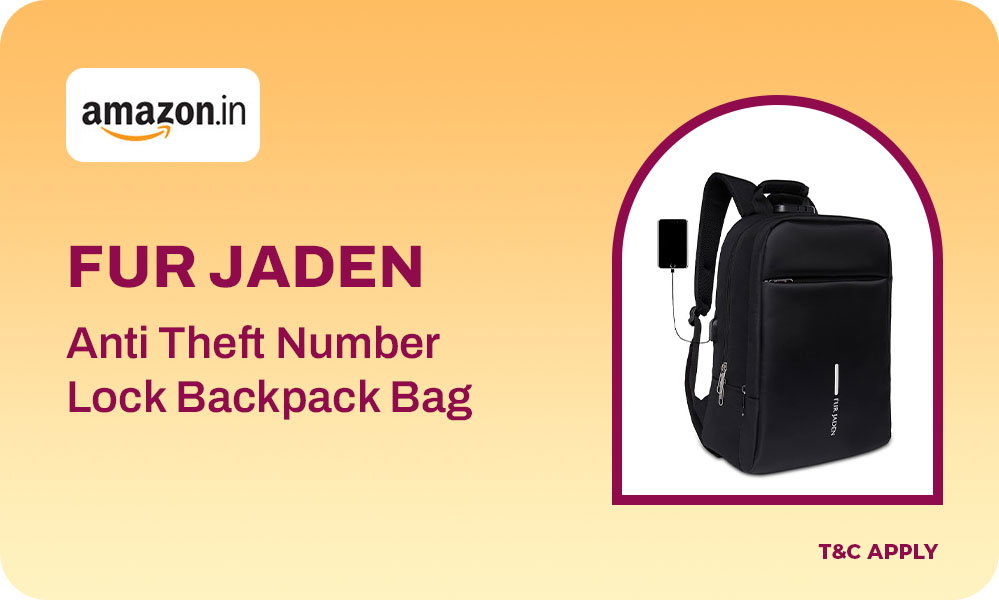 Buy FUR JADEN Anti Theft Number Lock Backpack Bag