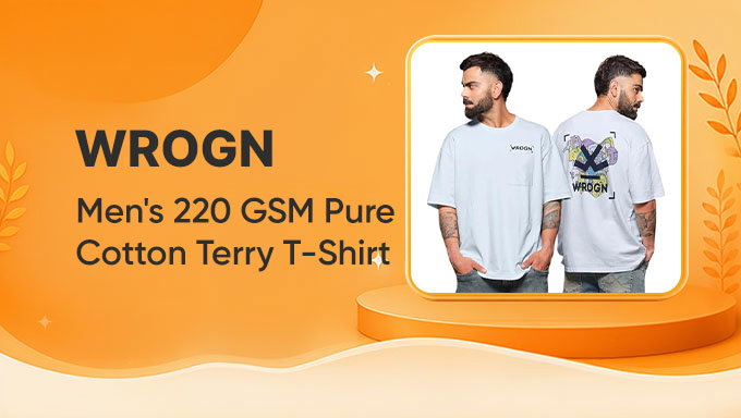 WROGN Cotton Terry T-Shirt | Comfort Meets Streetwear Style