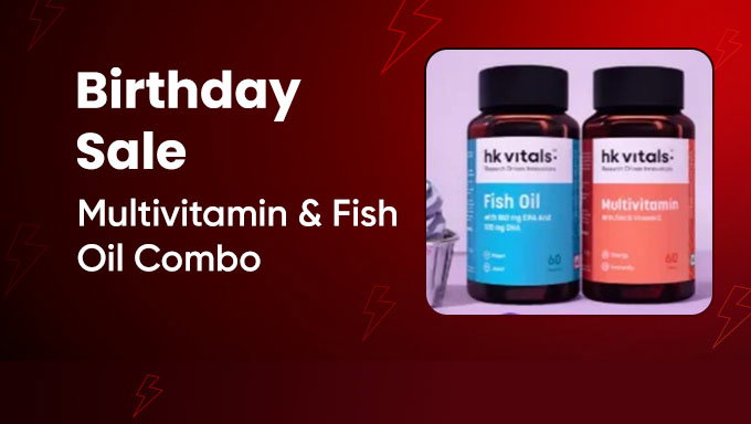 HK Vitals Birthday Sale | Multivitamin & Fish Oil Combo for Daily Wellness