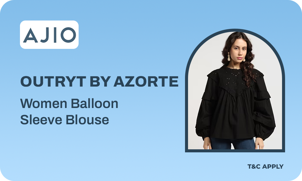 OUTRYT by AZORTE Balloon Sleeve Blouse | Chic Elegance for Every Occasion