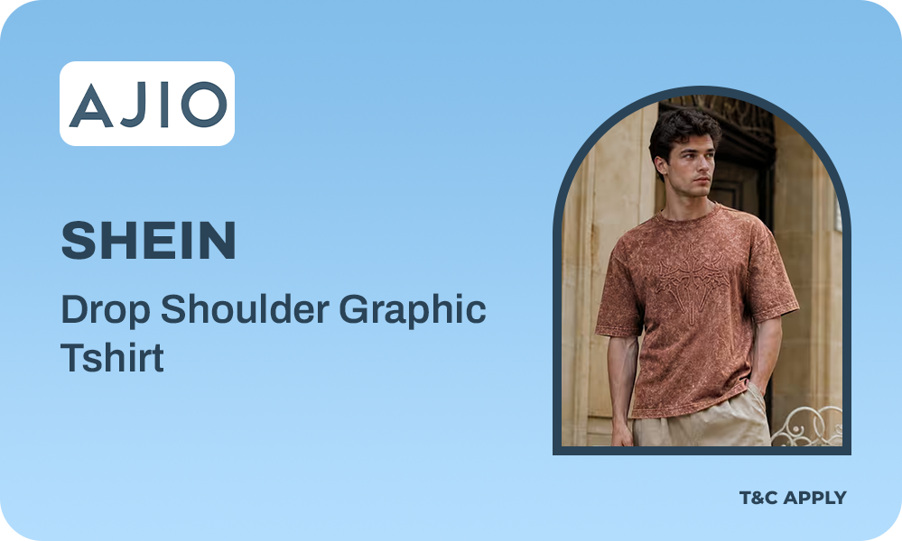 SHEIN Drop Shoulder Graphic T-Shirt | Oversized Comfort Meets Street Style