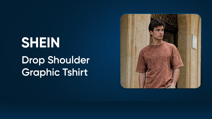 SHEIN Drop Shoulder Graphic T-Shirt | Oversized Comfort Meets Street Style