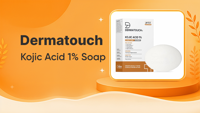 Dermatouch Kojic Acid 1% Soap | Daily Brightening & Gentle Cleansing