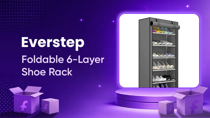Everstep Foldable 6-Layer Shoe Rack | Smart Storage for Every Home