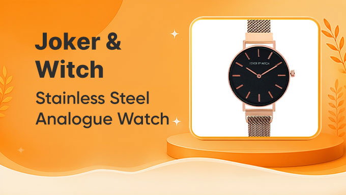 Joker & Witch Stainless Steel Analogue Watch | Timeless Elegance on Your Wrist