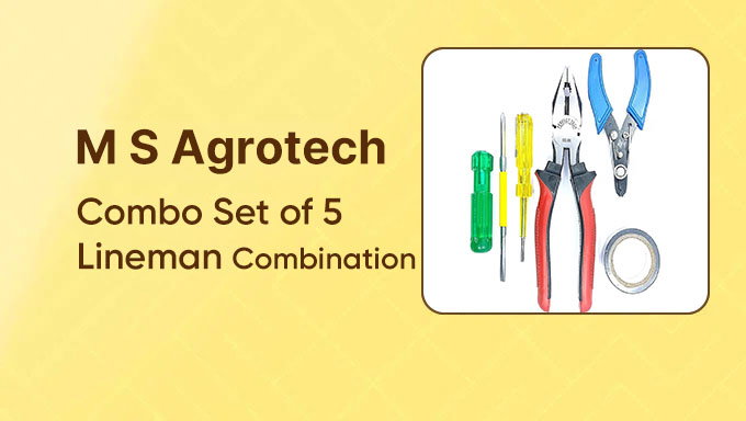 M S Agrotech Tool Kit | 5-Piece Lineman Combination Hand Tool Set