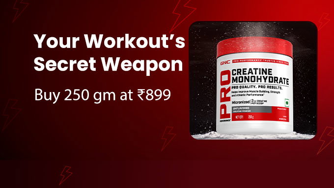 Extra 5% OFF On GNC Pro Performance Creatine Monohydrate (250g)