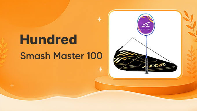 Hundred Smash Master 100 Badminton Racket | Flat 45% Off with Full Cover