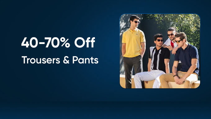 Men's Trousers & Pants | 40-70% Off on Top Fashion Brands