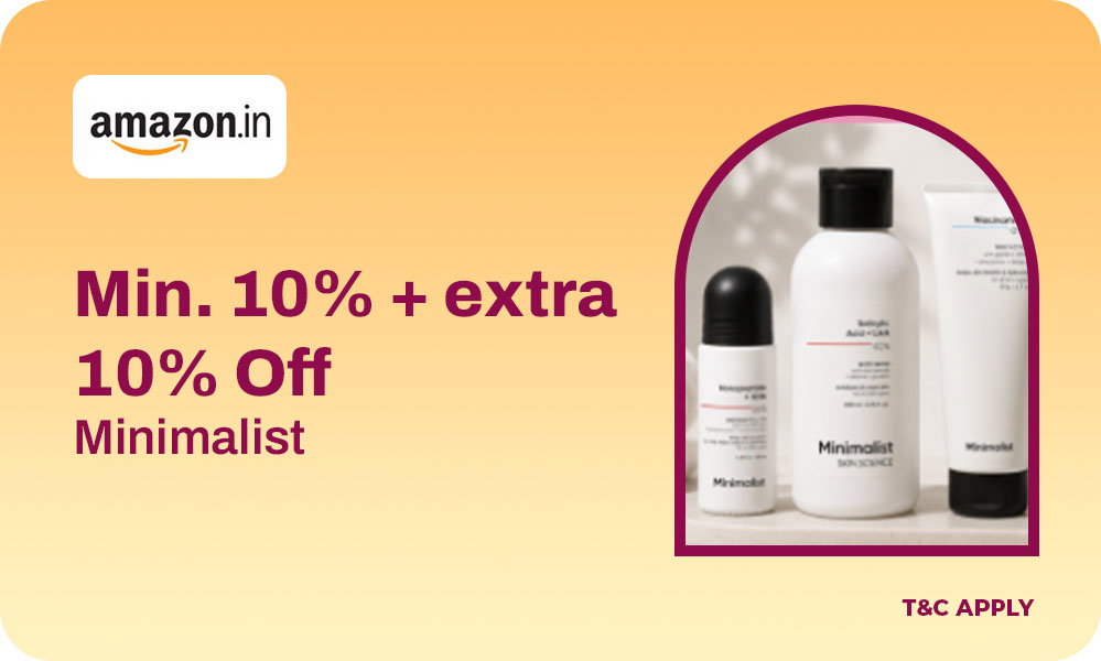  Min.10% Off + Extra 10% Off On Minimalist Skincare 