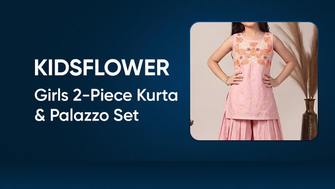 KidsFlower Girls Kurta Set | Flat 70% Off on 2-Piece Ethnic Wear