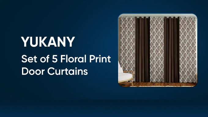 Yukany Door Curtains | Flat 50% Off on Set of 5 Curtains