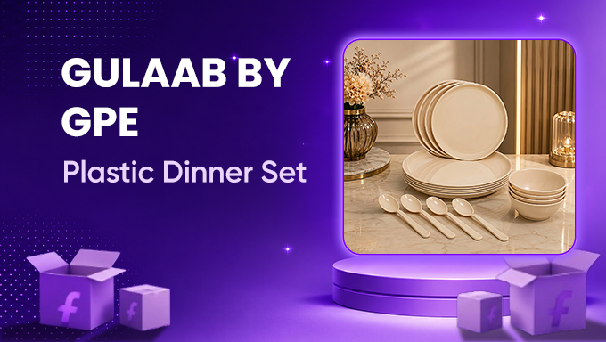 GULAAB by GPE Plastic Dinner Set | Durable Dinnerware for Everyday Dining