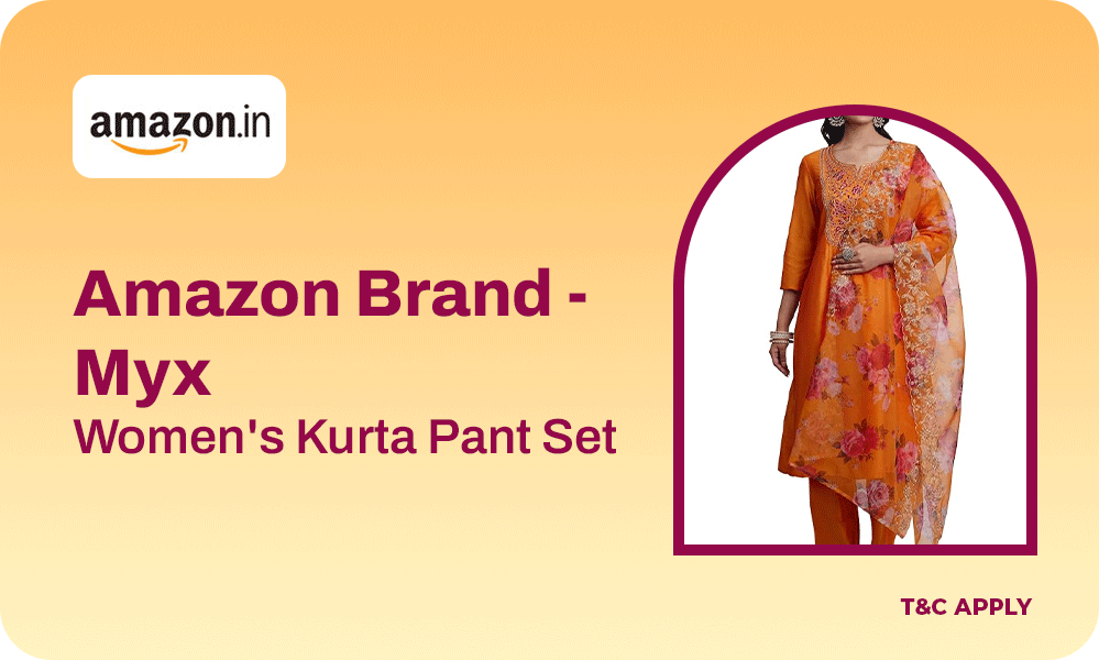 Myx Women's Embroidered Kurta Pant Set