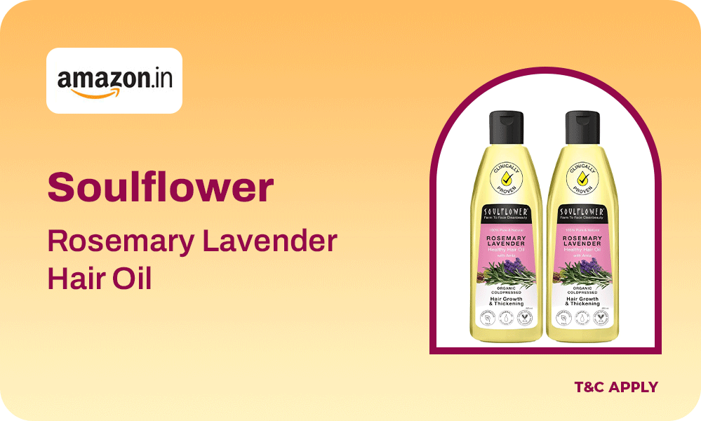 Soulflower Rosemary Lavender Hair Oil | Pack of 2