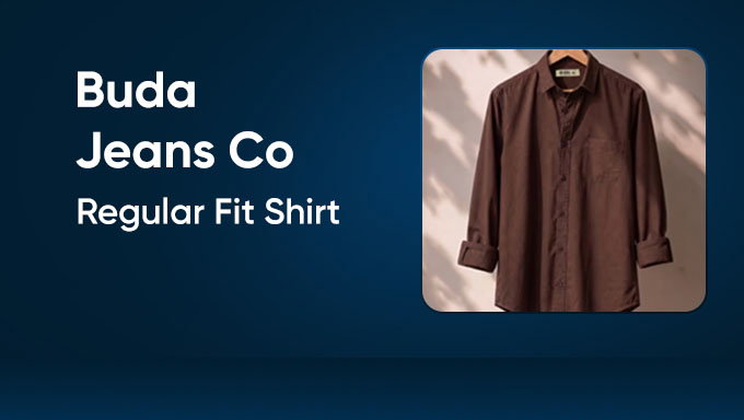 Buda Jeans Co Shirt | Regular Fit Casual Shirt for Men