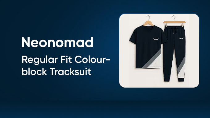 Neonomad Tracksuit | Regular Fit Colour-Block Tracksuit for Men