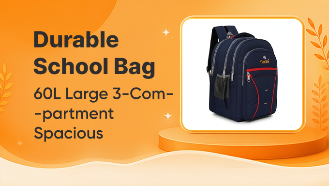 60L Waterproof School & College Backpack | Flat 62% Off at Just ₹564