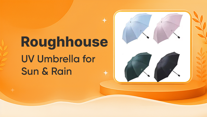 Roughhouse UV Umbrella | Stylish Protection for Sun & Rain