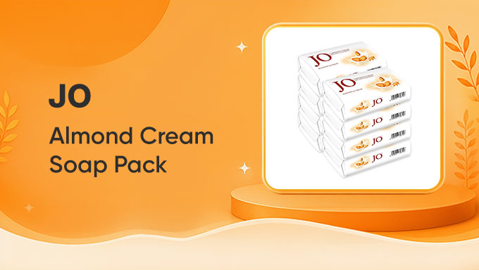 JO Almond Cream Soap (Pack of 8) | Just ₹380 for Soft & Nourished Skin
