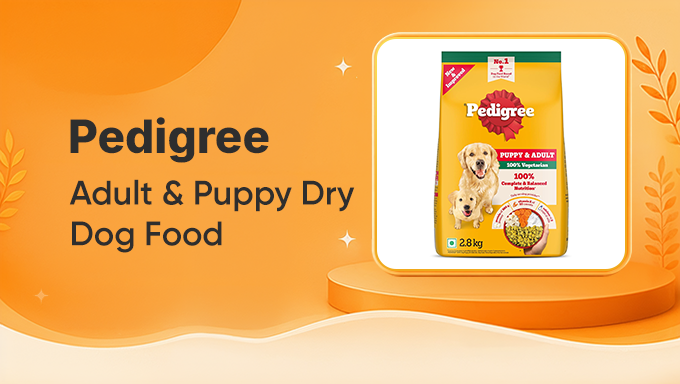 Pedigree Adult & Puppy Dry Dog Food (2.8kg) | Flat 14% Off at Just ₹729
