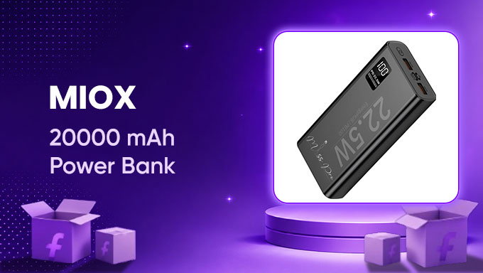 MIOX 20000mAh 22.5W Fast Charging Power Bank | Under ₹999