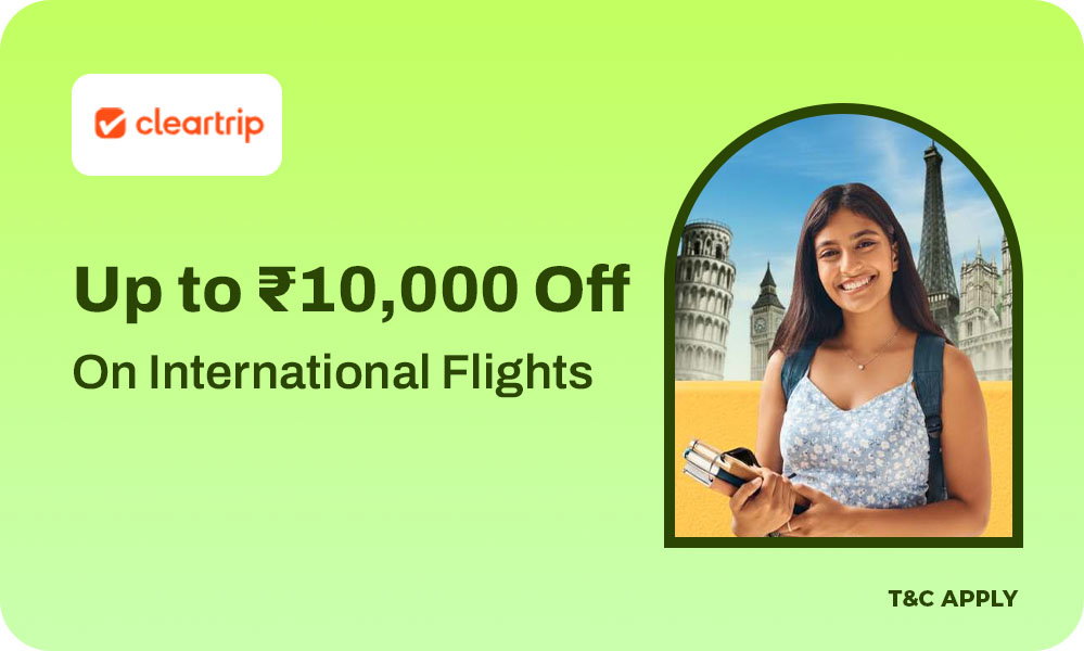 Get Up to ₹10,000 OFF on International Flight Bookings