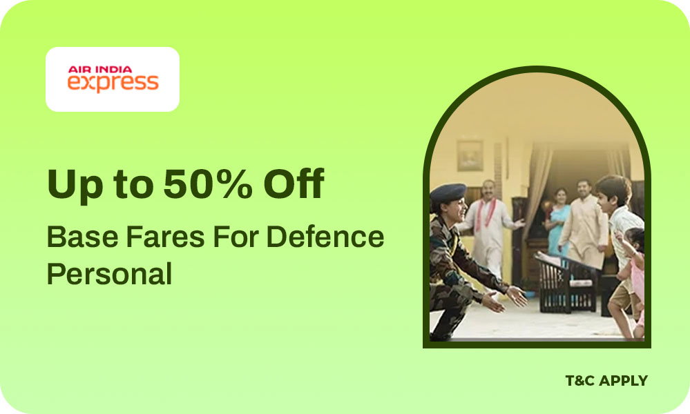 Upto 50% OFF For Serving & Retired Defence Personnel