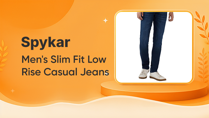 Spykar Men's Slim Fit Low Rise Casual Jeans | Dark Blue Denim Under ₹899