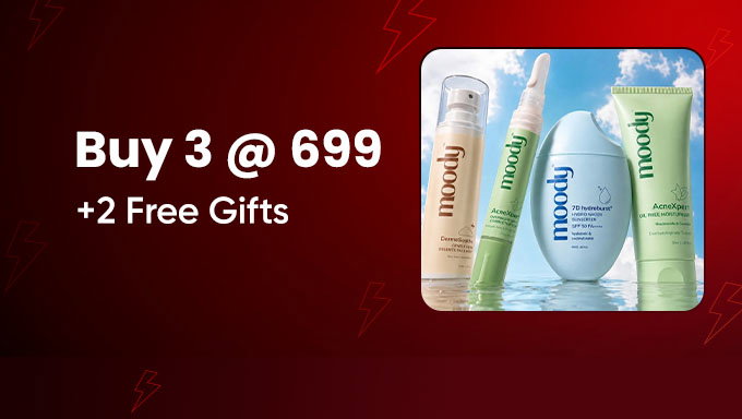 TryMoody Skincare | Buy Any 3 at ₹699 + 2 Free Gifts