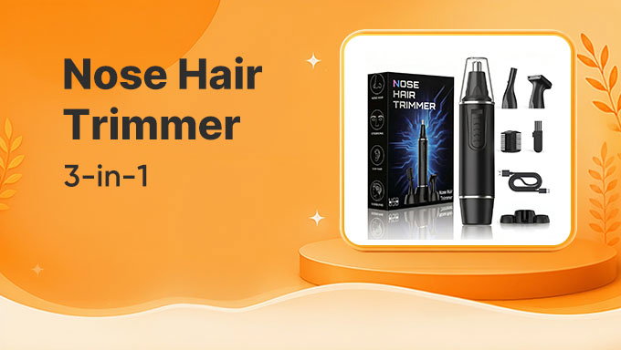 3-in-1 Nose Hair Trimmer | Multi-Function Personal Grooming Trimmer