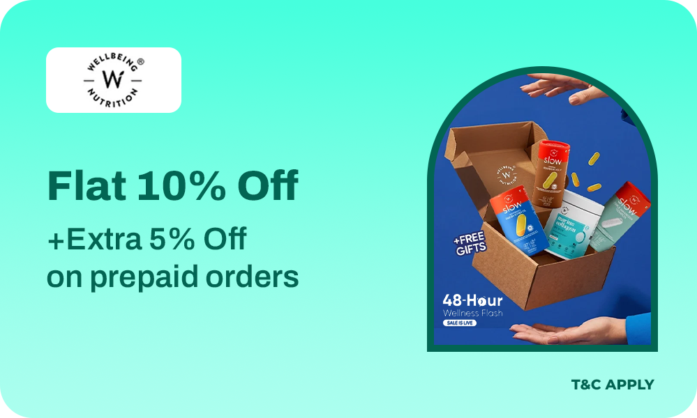 Wellness Flash Sale | Flat 10% OFF + Extra 5% OFF On Prepaid Orders