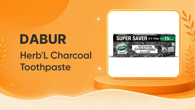 Dabur | Herb'L Charcoal Toothpaste Super Saver Pack