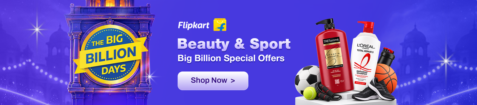 Flipkart Big Billion Days Offers & Deals on on Sports & Beauty