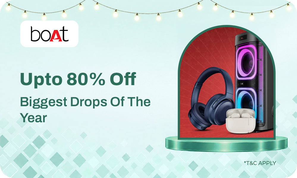 boAt Grand Festive Sale is Live - Upto 80% + Extra 50% OFF On Audio Products