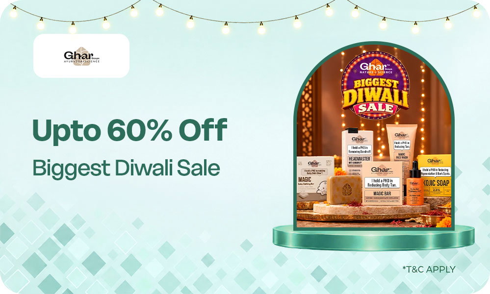 Big Diwali Sale - Up to 60% OFF on Ayurvedic Skincare Range